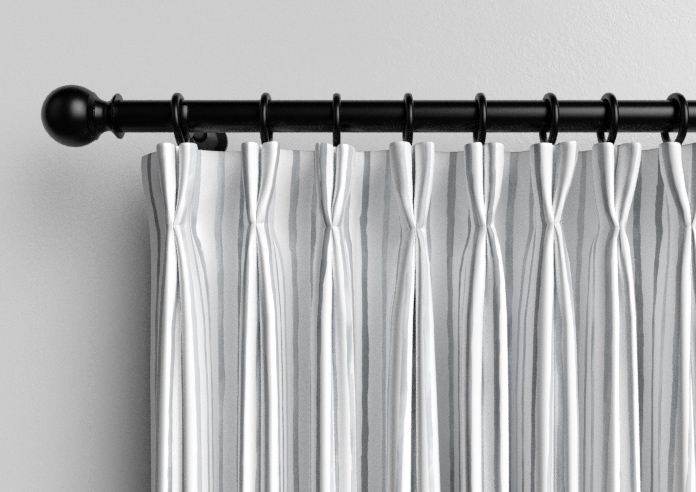 Vintage Stripe, Mixed Grey - Made to Measure Curtains - Image 10